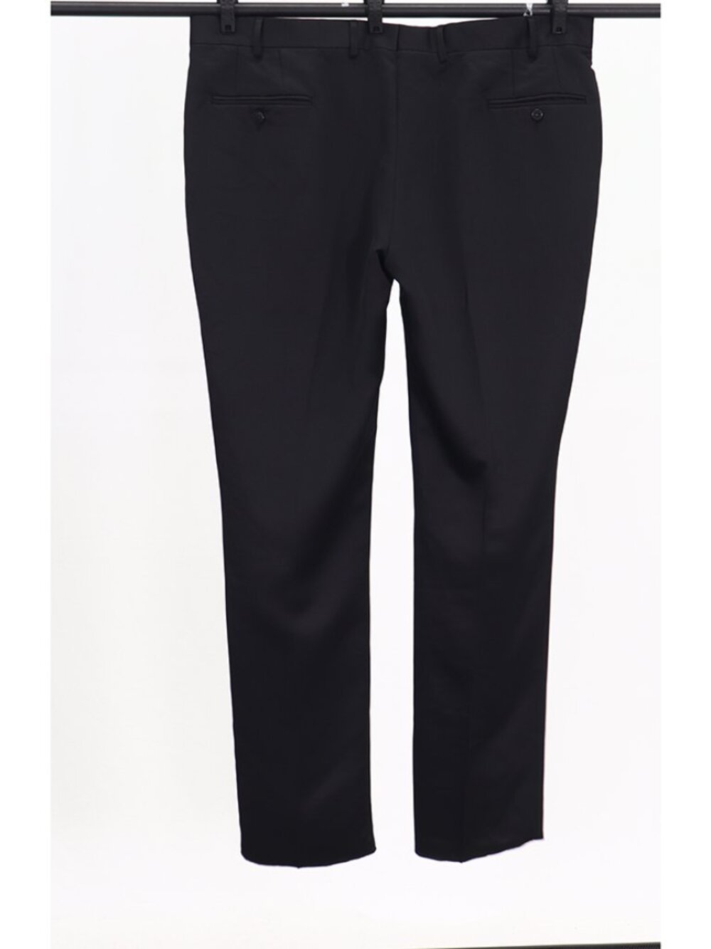 Van Heusen 48R 42 Black Full Suit 2-Button Solid R669 - Picture 14 of 15